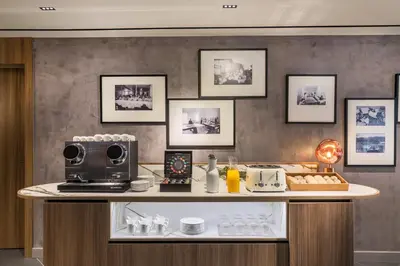 a kitchen with a counter with a toaster on it at Barceló Funchal Oldtown in Funchal