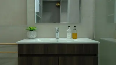 a bathroom with a sink and a mirror at Casa Erbozeta by LovelyStay in Funchal