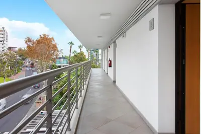a balcony with a view of a street at Dfm Happy Days E - Funchal in Funchal