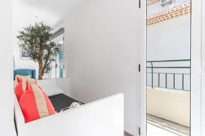 a tree in a window sill in a living room at Cosy Central by Atlantic Holiday in Funchal
