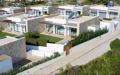 an aerial view of a row of houses at Villa Alcione in Sagres