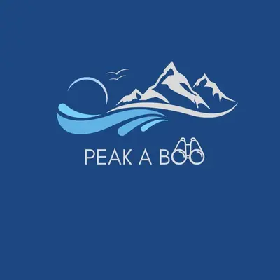 a logo of a mountain on a wave in the ocean at Peak A Boo Private Heated Pool and Private Parking in Câmara de Lobos