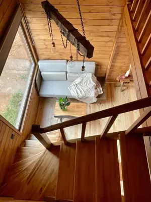 an overhead view of a room in a tree house at Mountain Eco Shelter 7 in Funchal