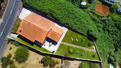 an overhead view of a large building with a yard at Casa DaSa by LovelyStay in Salão